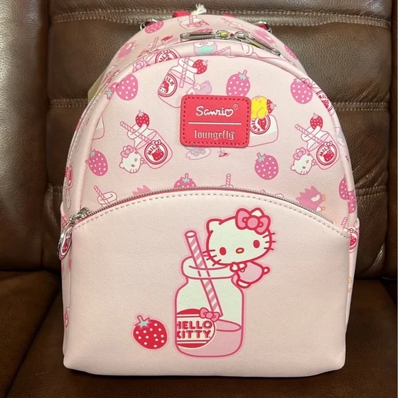 NWT Loungefly Hello Kitty Strawberry Milk Backpack s-l400.jpg main image 4